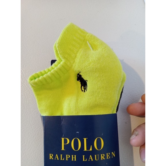 NWT Polo Ralph Lauren Mens 10-13 Classic Sport Low Cut Socks 3pk Green Black - Picture 4 of 6